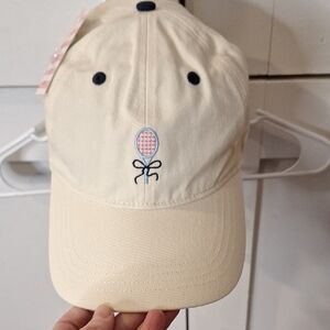 Cream Pickleball Tennis Hat with Embroidered Logo
